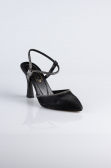 Black Laser Cut Stiletto MJ5150