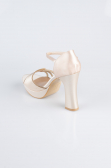 Gold Satin Platform Heel MJS3409