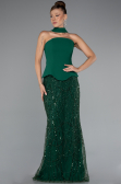 Long Emerald Green Beaded Evening Dress ABU5131