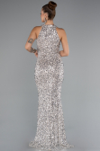 Long Beige Scaly Evening Dress ABU5135