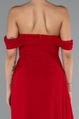 Red Long Chiffon Evening Dress ABU4925