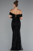Long Black Beaded Evening Dress ABU5137