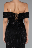 Long Black Beaded Evening Dress ABU5137