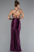 Cherry Colored Long Satin Prom Gown ABU2800