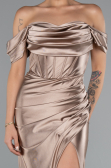 Mink Long Evening Dress ABU3611