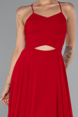 Short Red Chiffon Party Dress ABK2352