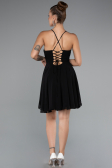 Short Black Chiffon Party Dress ABK2352
