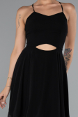 Short Black Chiffon Party Dress ABK2352