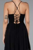 Short Black Chiffon Party Dress ABK2352