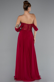 Plum Long Chiffon Evening Dress ABU3310