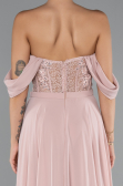 Powder Color Long Chiffon Evening Dress ABU3310