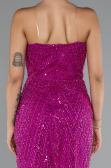 Long Fuchsia Beaded Evening Dress ABU5141