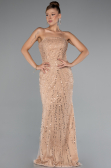 Long Gold Beaded Evening Dress ABU5141