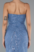 Long Indigo Beaded Evening Dress ABU5141