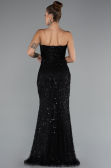 Long Black Beaded Evening Dress ABU5141
