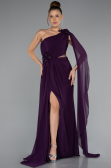 Long Purple Chiffon Evening Dress ABU5144