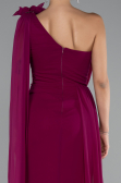 Long Plum Chiffon Evening Dress ABU5144