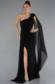 Long Black Chiffon Evening Dress ABU5144