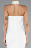 Midi White Evening Dress ABK2399