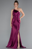 Long Cherry Colored Prom Gown ABU5022