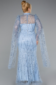 Long Light Blue Beaded Evening Dress ABU5152