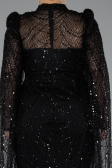 Long Black Beaded Evening Dress ABU5152