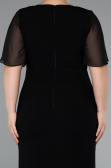 Midi Black Plus Size Cocktail Dress ABK2401