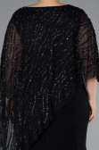Long Black Formal Plus Size Dress ABU5158