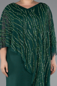 Long Emerald Green Formal Plus Size Dress ABU5158