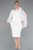 Midi White Plus Size Party Dress ABK2383