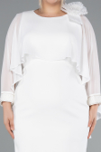 Midi White Plus Size Party Dress ABK2383