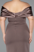 Midi Brown Plus Size Cocktail Dress ABK2379