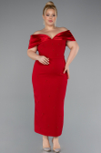 Midi Red Plus Size Cocktail Dress ABK2379