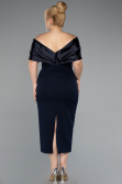 Midi Navy Blue Plus Size Cocktail Dress ABK2400