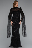 Long Black Beaded Evening Dress ABU5152