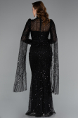 Long Black Beaded Evening Dress ABU5152