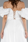 Long White Beaded Evening Dress ABU5154
