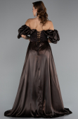 Long Brown Beaded Evening Dress ABU5154