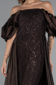 Long Brown Beaded Evening Dress ABU5154