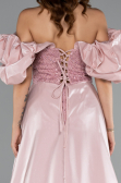 Long Powder Color Beaded Evening Dress ABU5154
