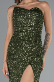 Long Olive Drab Evening Dress ABU5166