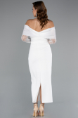 Midi White Cocktail Dress ABK2406