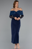 Midi Navy Blue Cocktail Dress ABK2406