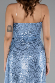 Long Light Blue Scaly Evening Dress ABU5167