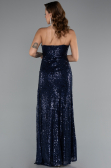 Long Navy Blue Scaly Evening Dress ABU5167