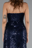 Long Navy Blue Scaly Evening Dress ABU5167