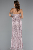 Long Powder Color Scaly Evening Dress ABU5167
