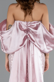 Long Powder Color Beaded Evening Dress ABU5169