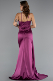 Long Plum Satin Prom Gown ABU5171