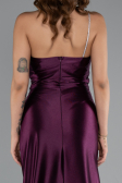 Long Cherry Colored Prom Gown ABU5022